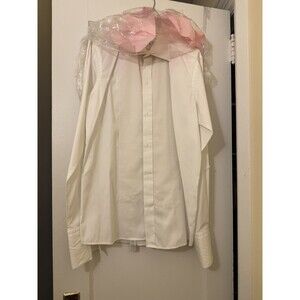 Men's Cream Tuxedo Cufflinks Shirt  Size 16 Eton